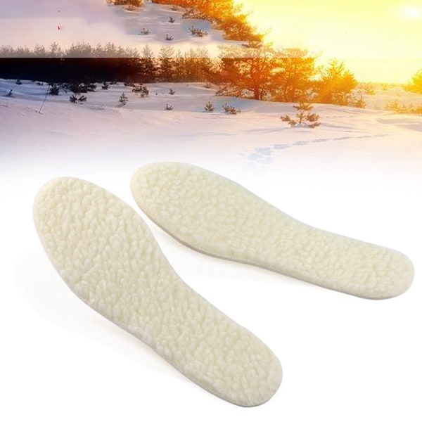 Tykke ekte saueskinnsfleece innersåler for voksne 29 cm, klippbare