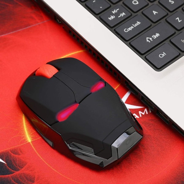 Trådløs Gaming Mus, Ergonomisk, 2.4G, Bærbar, til Computer, Lydløs Klik med USB Modtager