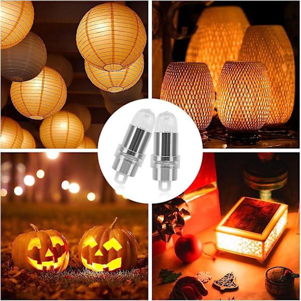 30 stk. Mini LED-ballonglys, varmt hvitt, for papirlyktballonger