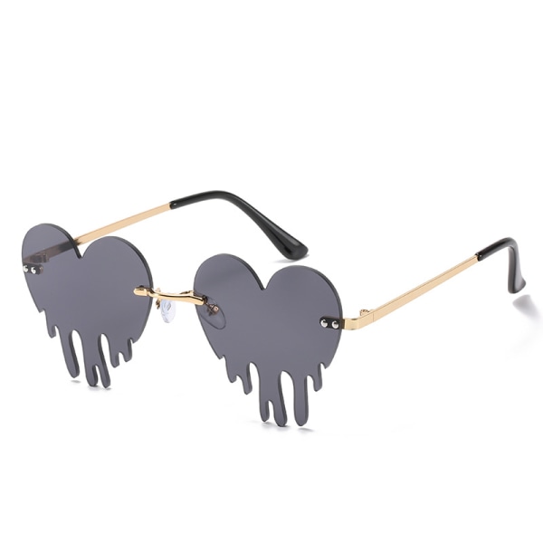 Romantiska solglasögon för kvinnor 1 par grå svarta smältglasögon