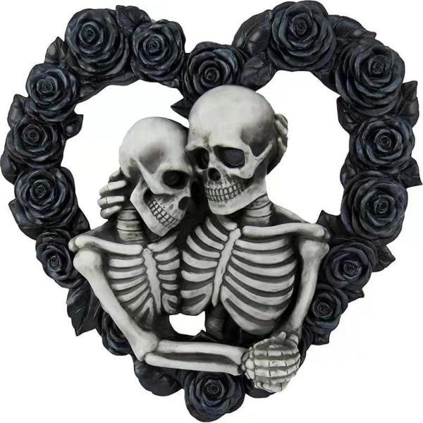 Skeleton Par Husnummer Black Rose Ring Halloween Hem