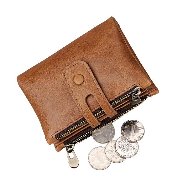 Rød Kontakter Kvinder Ægte Læder ID-kort Møntpung Clutch