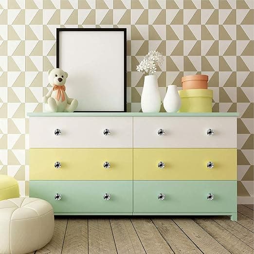 Sett med 10 30mm sinklegering skuffeknapper kommode