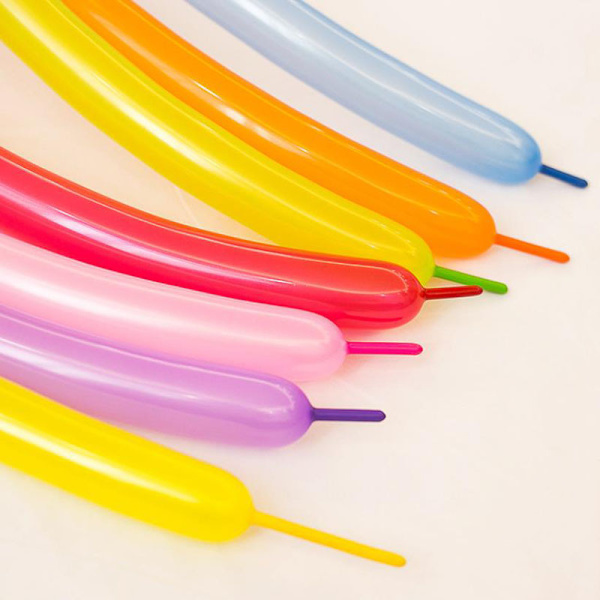 100 stk. Magic Latex Balloner, Multifarvede Lange Balloner, Modellering