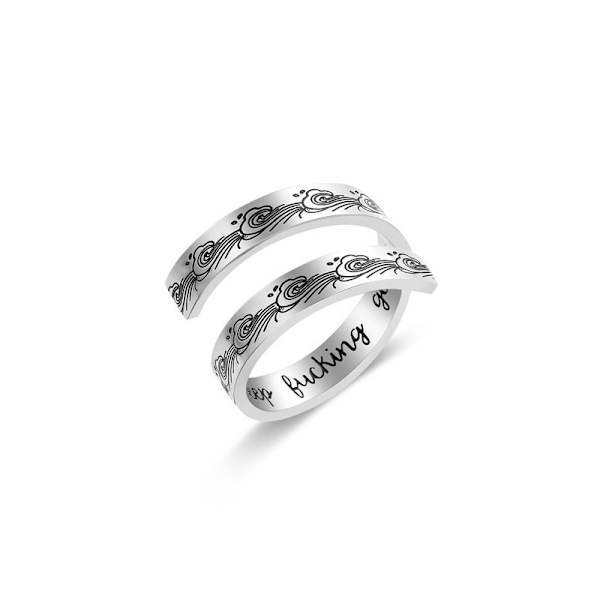 1 st. Ring Inspirerande Smycken Rostfritt Stål