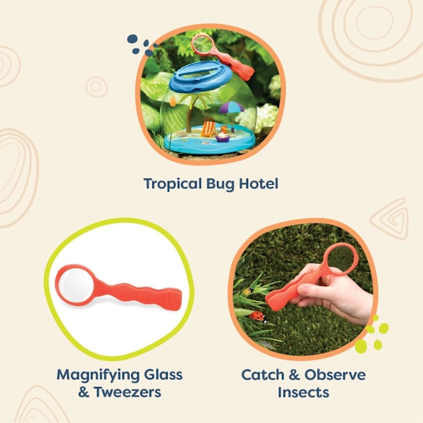 Retreat Bug Catcher Kit - 1 insektbur med pincet og forstørrelsesglas