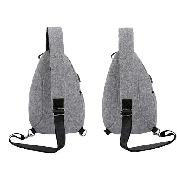 En mörkgrå unisex hippie-messengerbag, mångsidig