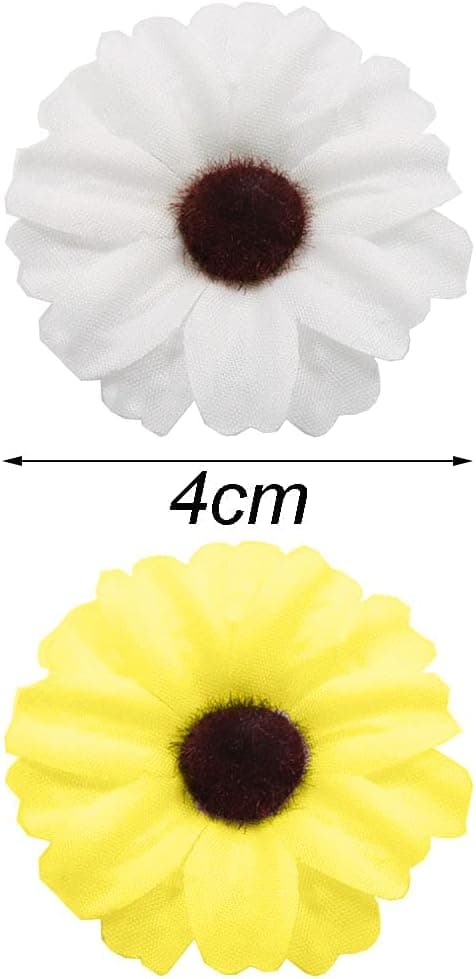100 kpl Tekokeitoksia Teko-Voikukkia 4cm Teko