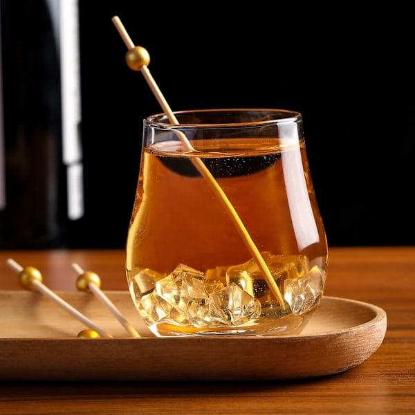 200 st Cocktailpinnar, 4,7 tum Tandpetare för Aptitretare, Bambus Cocktailpinnar Spett för Drycker, Efterrätter, Ch