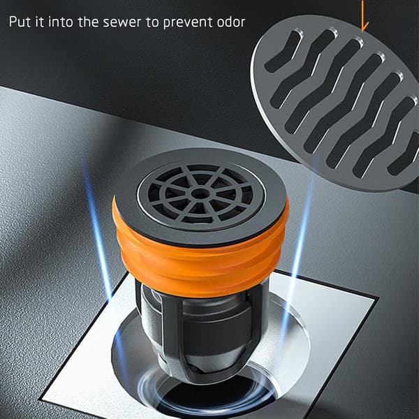 Magnetisk svävande golvdeodoriseringslock, duschgolvavlopp Backflow Preventer Valve Sewer Core Drainage Insert Drain Plug