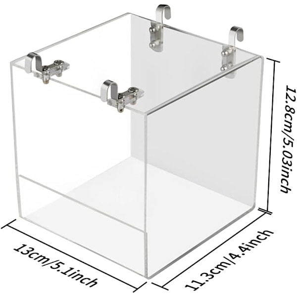 Fuglebad Henge Fuglebadskål Transparent Akryl Fugl