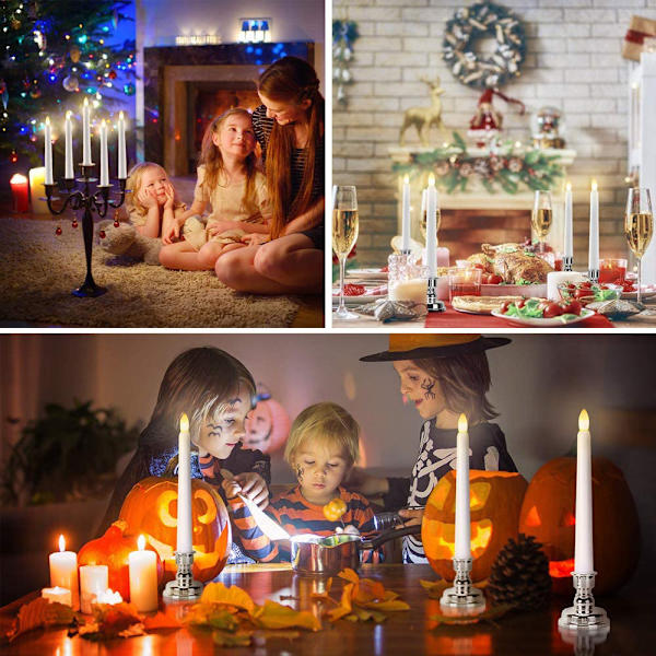 6 st Flameless Spetsljus, Batteridrivna LED-Ljus med