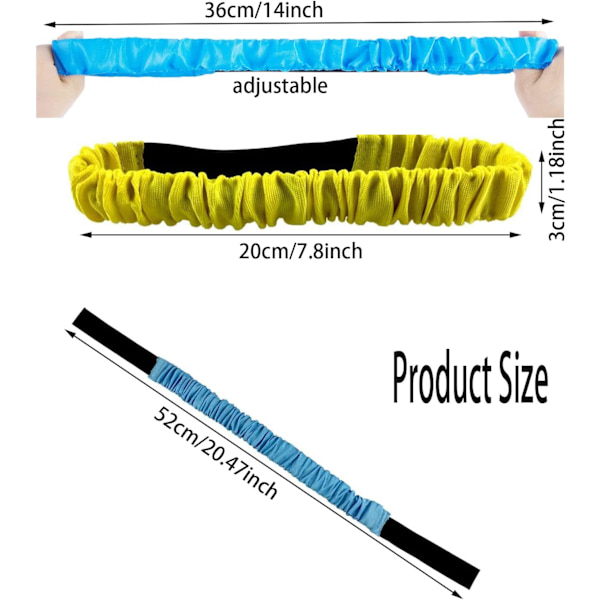 6 stk 3-beinte løpesett, Elastisk trebeint løpesett