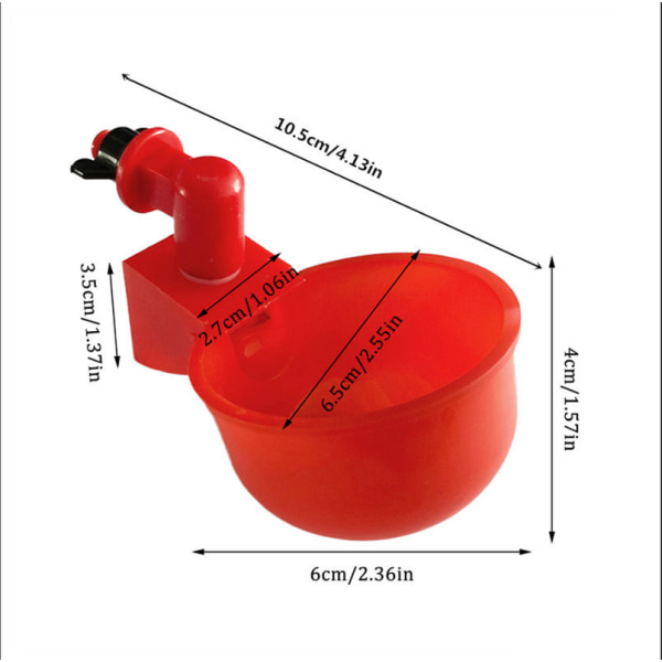 6 kpl Automaattiset Kanan Juoma-astiat Kulhot Muoviset Kulhot, P