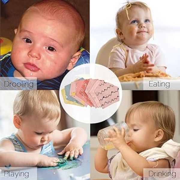 1-pack Baby Bandana-haklappar i bomull, mjuka och absorberande