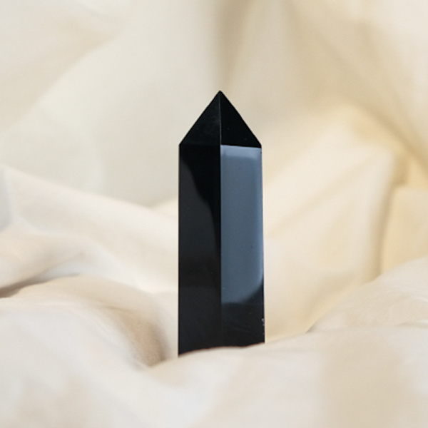 Obsidian Kvartsstavar - 2 st 8-9cm Obsidian Kvartsstavar