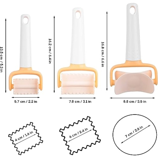 Cookie Cutter, 3 Piece Set Plastic Cookie Mold Kit Multifunction