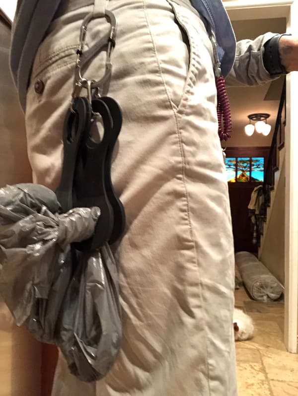 4 stk (Grønn) Håndfri Hundebæsjposeklips, Dyreavfallpose