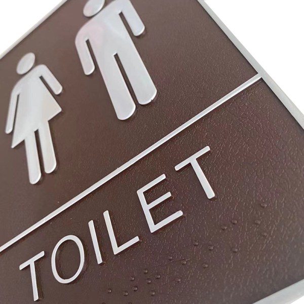 Irrotettava WC-kyltti Tarra 20*15cm Tekokahvi WC-ovi