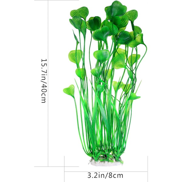 2 stykker akvariedekorasjon simulering av vannplanter akvarium