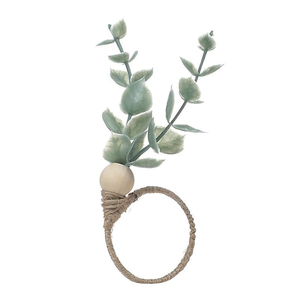 6 stk. Servietringe, Kunstige Blomster Servietring Rose Serviet Holder Ring Deko til Bryllup Banket FødselsdagsfestA