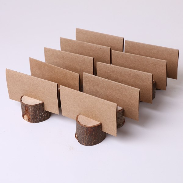 12 stk. Miljøvenlige træ-klæbesedler Simple Wooden Business
