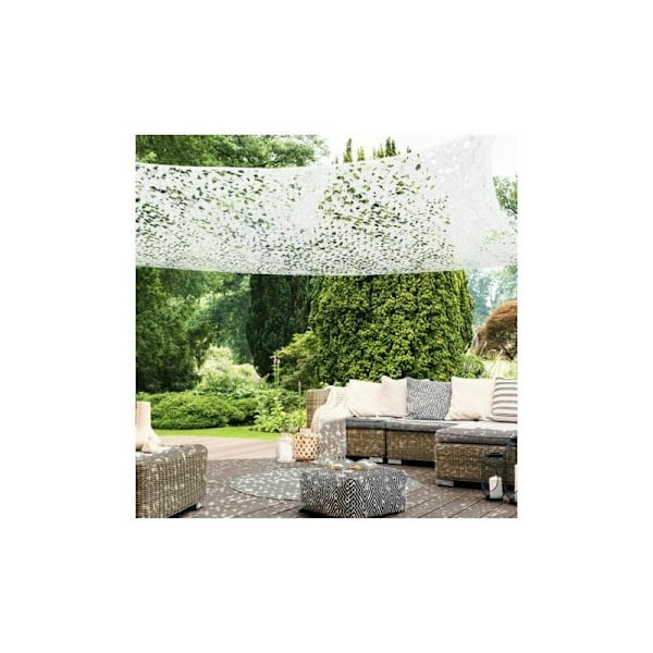 (1,5x2M) Hvid Camouflage Parasol Sejl til Terrasse Tag Skygge Pool Have Havemøbler Parasol Sejl