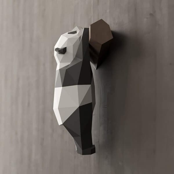 1 st Panda DIY Pappmodell, 3D Djur Papphantverk Vägg