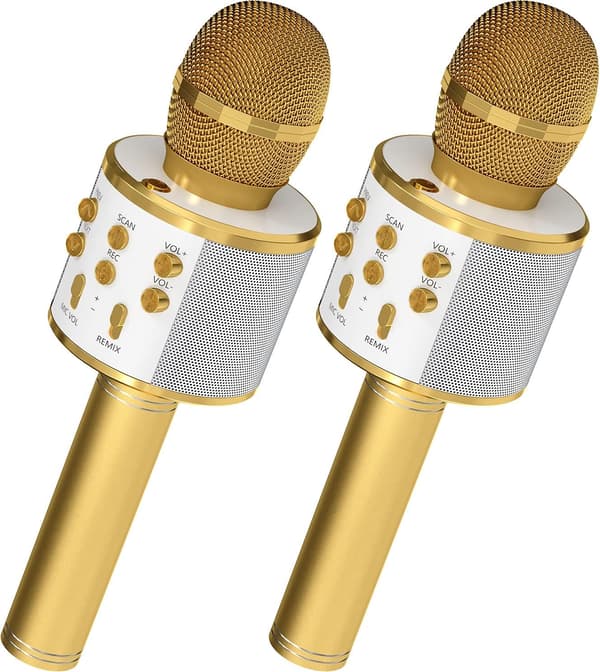 2-pack trådlös Bluetooth-karaokemikrofon för barn