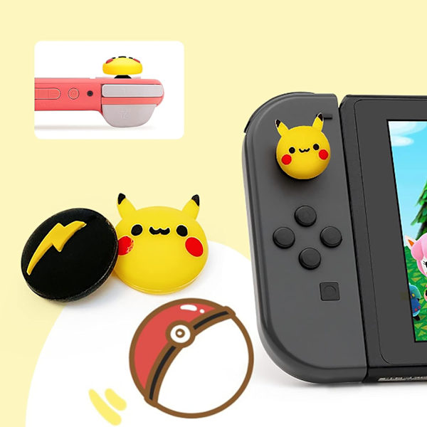 4 st Grepphättor Kompatibla med Switch & Switch Lite (Gul