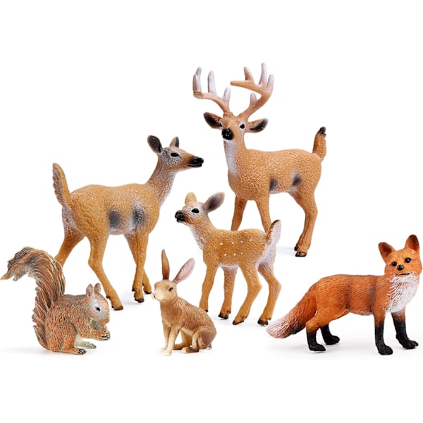 Forest Animals Figures, Woodland Creatures Figurines, Miniature T