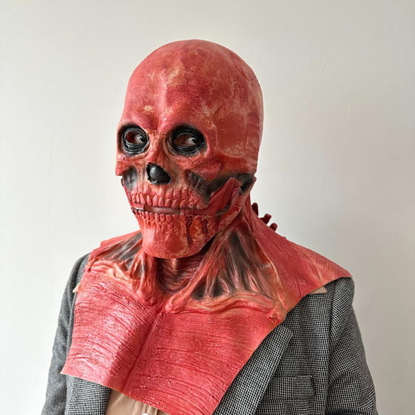 Halloween pelottava kaksikerroksinen nahkainen liikkuva naamio 1 kpl
