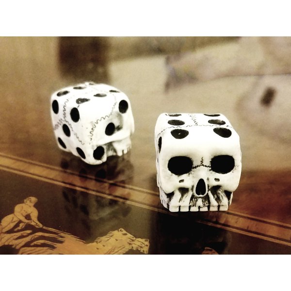 10pcs White Skull Dice Game Novelty Leisure Toys Creative