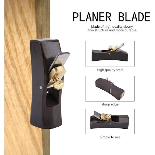 Mini Trähyvel Handverktyg, DIY Handgjord Läderhyvel Läder