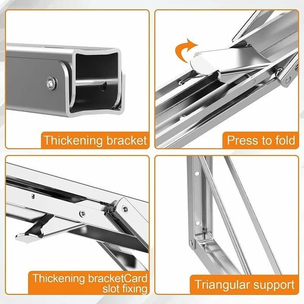 Folding Bracket 400mm, Folding Shelf Brackets Maximum Load 150kg,