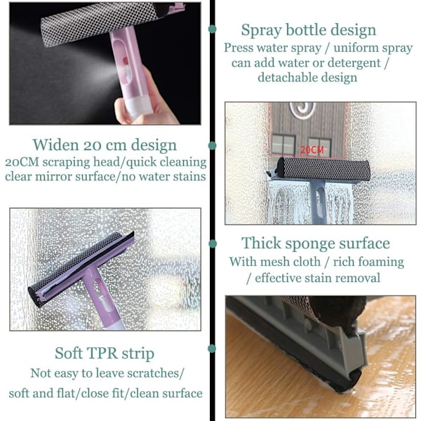 Fönster- och Duschsqueegee med Sprayflaska