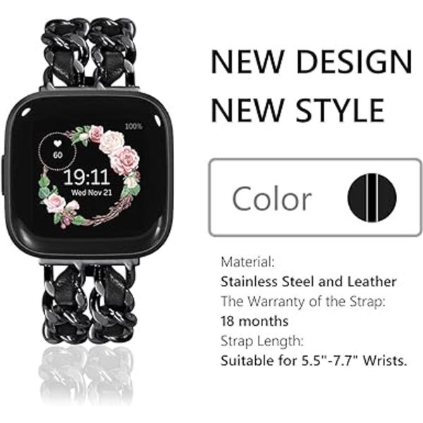 1 kpl Ranneke Fitbit Versa 2:lle, Vaihtohihna