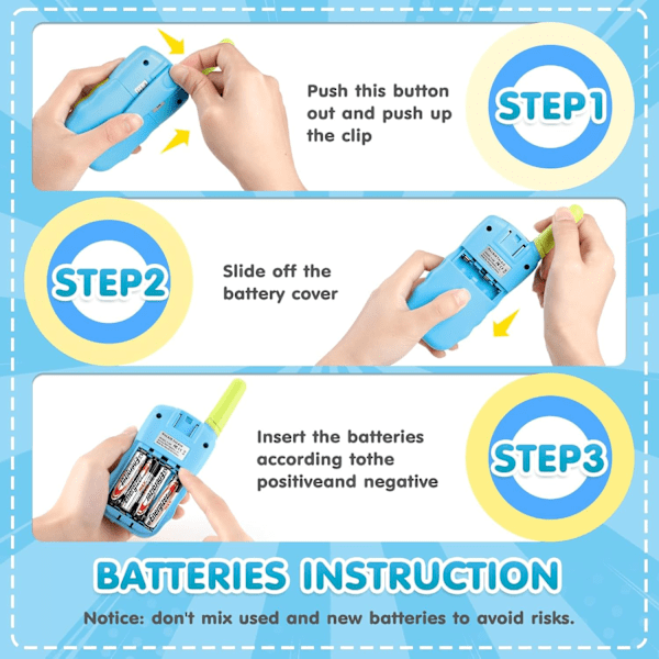 Walkie Talkie for Kids, Leker for 3-12 år gamle gutter og jenter med Ba