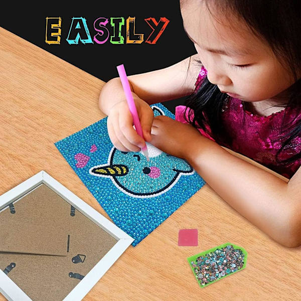 5D Diamantmålning efter siffror Kit för Barn, DIY Full Borrning för