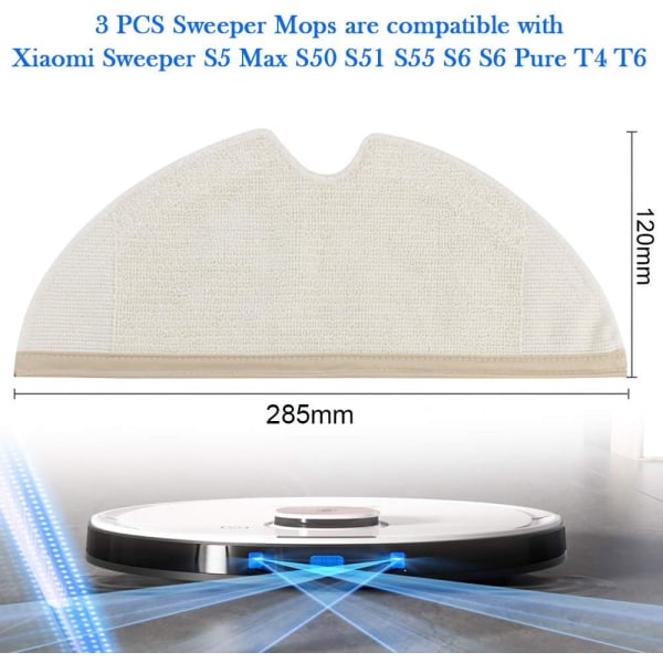 3 stycken passar för Stone Xiaomi Sopa Robot