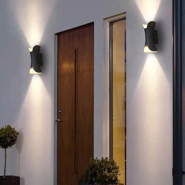 10w LED-vegglampe utendørs innendørs vegglamper moderne utendørs vegglampe laget av aluminium Ip65 opp ned spotlight varmt hvitt lys utendørs vegglampe