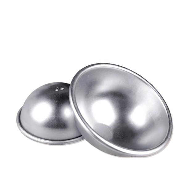 2 st Semi-cirkelformade tårtformar i aluminiumlegering anodiserad puddingform