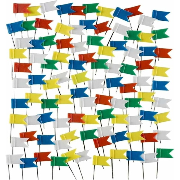 Flag Pins, 100 stk. Kort Flag Push Pins Flag Push Pins Dekorative