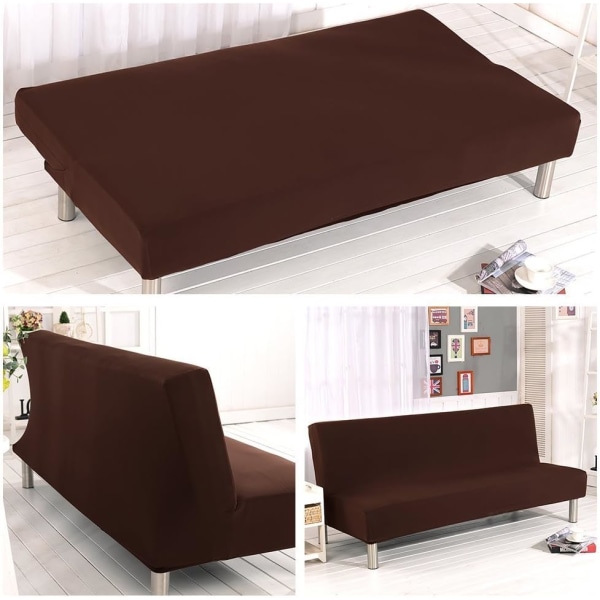 Elastiskt Clic Clac-överdrag för 3-sits soffa, vardagsrum enfärgad