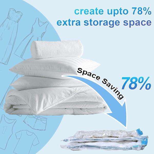 Støvsuger Opbevaringspose, 6 Styk (2XL 100x80 + 2L 80x60 + 2M