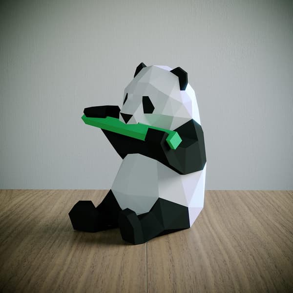 1 st Panda och Bambu Papperskonstkit, Papperskonst Heminredning,