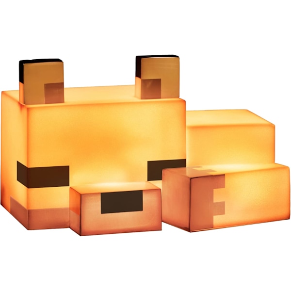 Minecraft Sød Ræv Natlys, Blød Orange Glød  Minecraft Dekoration og Bordlampe til Spilrum eller Børn og Teenagers Soveværelse