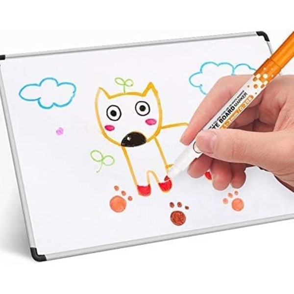 Tørrmærkepenne til whiteboard med viskelæderhætter (8 pak), magnetiske whiteboard-markører til børn, ultrafine spidser