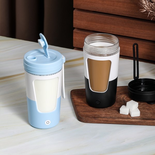 1 st (Svart) Rörkaffe Mugg Uppladdningsbar Blandningskopp USB