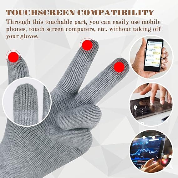 Termiske Handsker til Kvinder - Touchscreen Vinterhandsker med Fleecefor